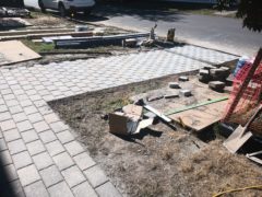 Paving tile installation