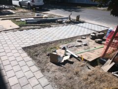 Paving tile installation