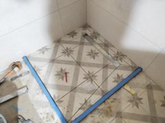 Shower pan installation