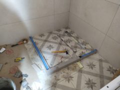 Shower pan installation