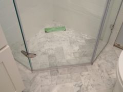 Shower pan installation